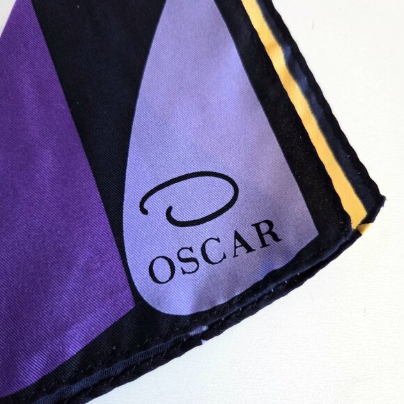 Oscar de la Renta multicolored long scarf. - Picture 3 of 6